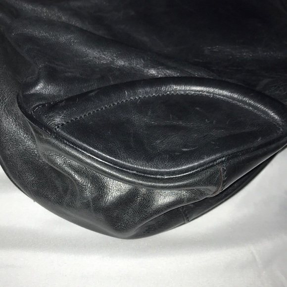 BCBGirls Black Leather Strap Purse - Picture 7 of 9